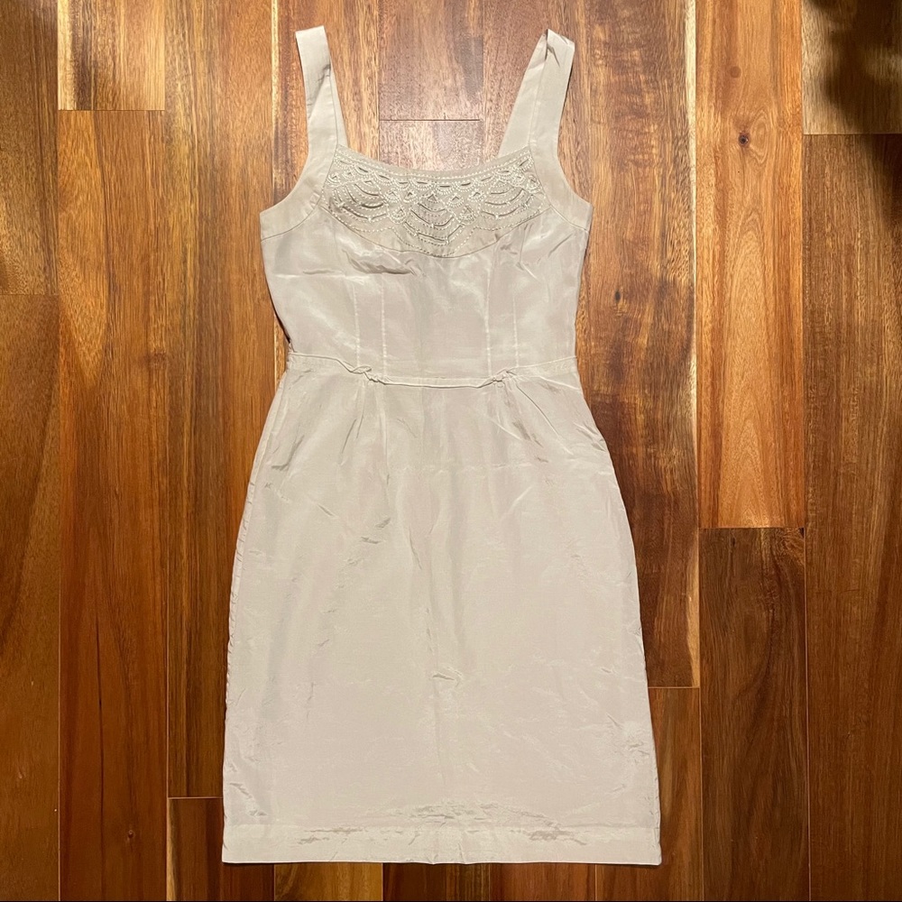 Banana Republic Ivory Silk Sheath Dress